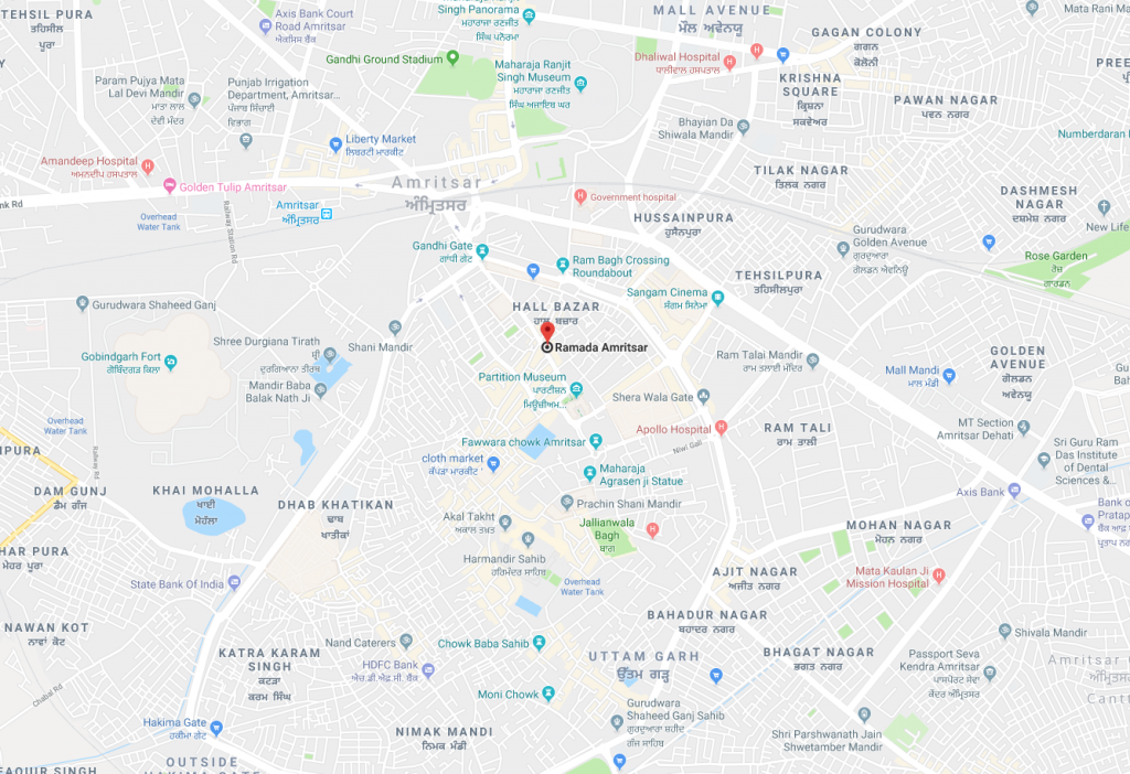 Ramada Hotel Amritsar Map